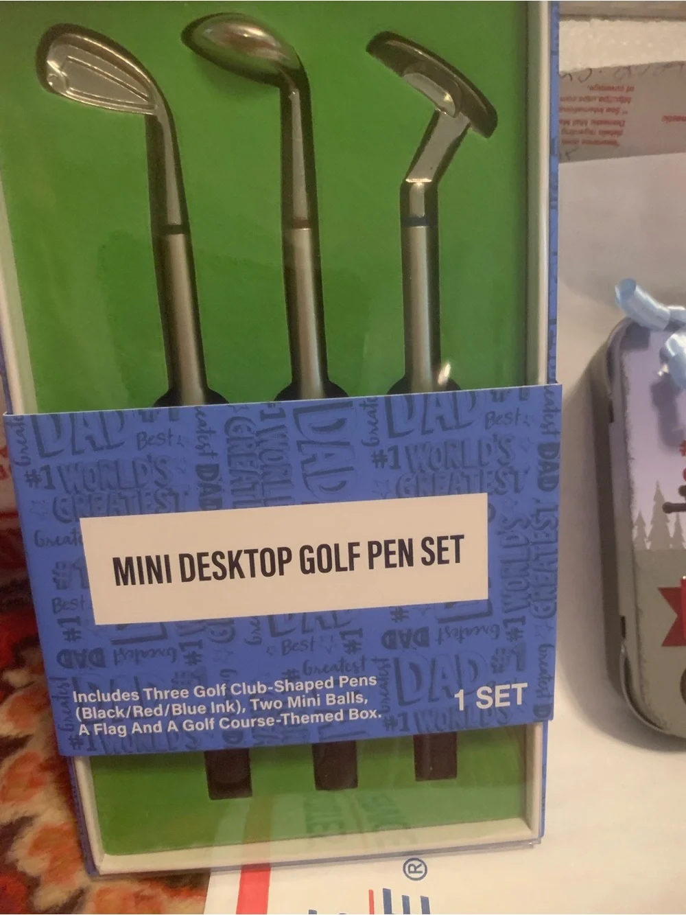 Mini Desktop Golf Pen Set and game - Green Great Gift for Father’s Day Dad NEW